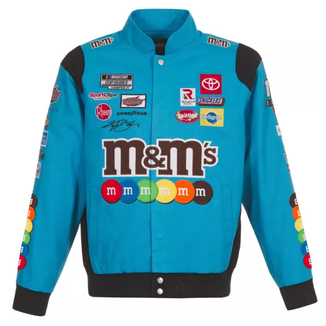 Authentic Kyle Busch JH Design M&M's Full Snap Crunchy Cookie Cotton Jacket