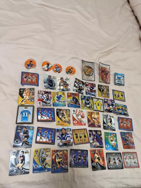 NRL AFL Rugby League Football 1992, 2004 Tazos Footy Legends Hot Shot Bulk Lot