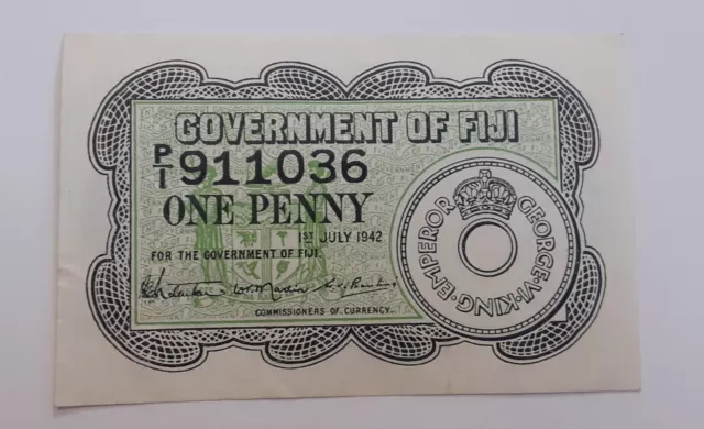 Fiji - One (1) Penny, 1942 High Grade