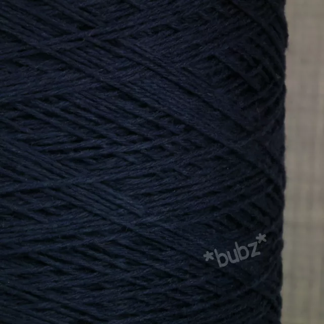 SOFT 4 PLY COTTON YARN 500g CONE NAVY BLUE CROCHET HAND & MACHINE KNITTING DARK