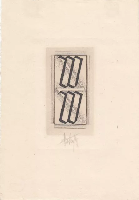 Exlibris Bookplate Copperplate Hubert Woyty-Wimmer 1901-1972