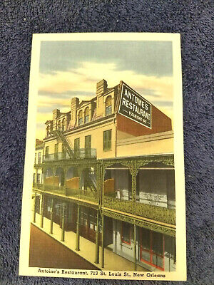 ANTOINE'S FRENCH RESTAURANT, 713 ST.LOUIS St., NEW ORLEANS,LA=VTG Linen Postcard