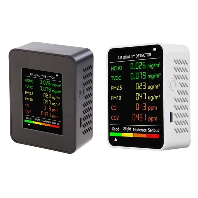 Air Quality Monitor 6 in 1 Multifunctional CO2 Detector Carbon Dioxide Monitor