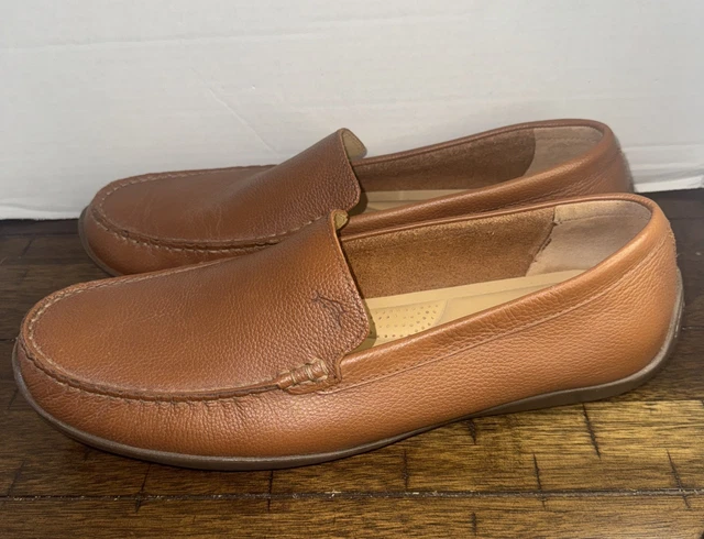 TOMMY BAHAMA NASSAU Tan Venetian Leather Driving Loafer  display picture 1