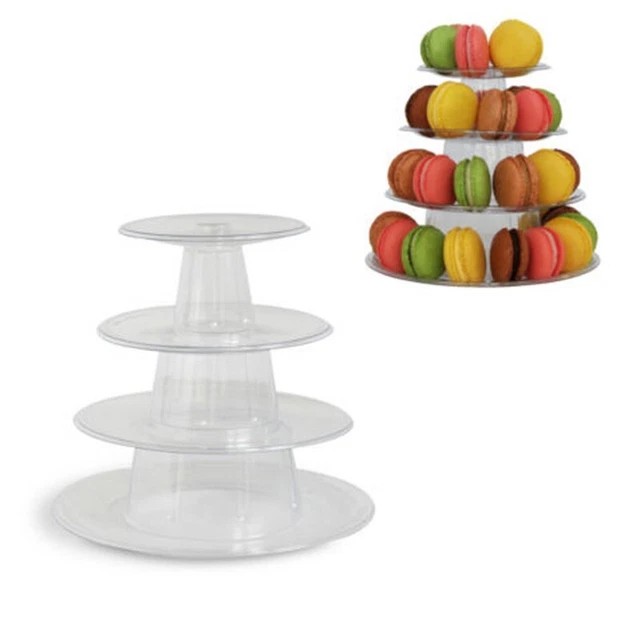4 niveles Macarrón Display Soporte Display Soporte Útil Estante Soporte Pantalla