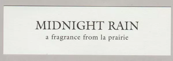 Carte publicitaire - advertising card - Midnight Rain de La Prairie