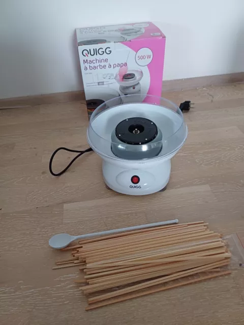 Quigg Zuckerwattenmaschine Weiß 500W