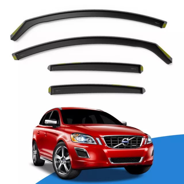 Volvo XC60 MK1 2008-2017 5 Door SUV Wind Deflectors 4pc Edgevisors Tinted