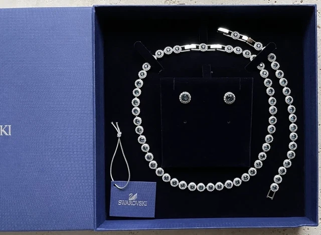 Genuine Swarovski Angelic All-Around Set, Necklace, Bracelet, Earrings, Blue Genuine Swarovski Angelic All-Around Set, Necklace, Bracelet, Earrings, Blue