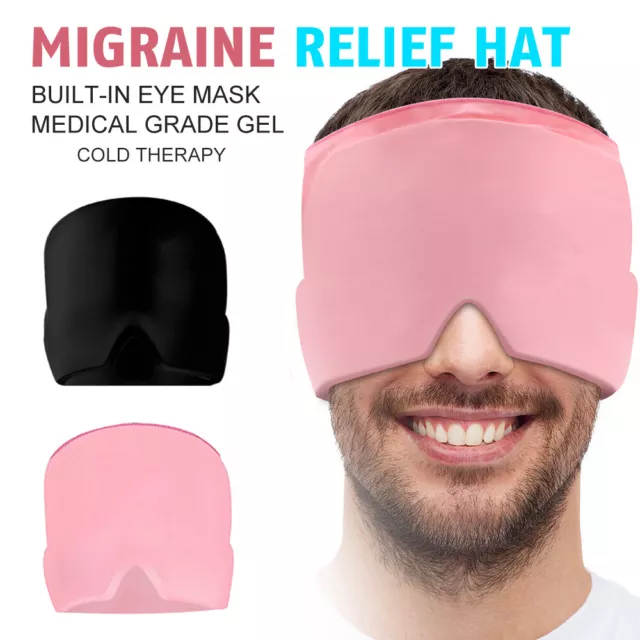 Migraine Relief Hat Cold Therapy Headache Pain Relief Cap Reuse Ice Pack