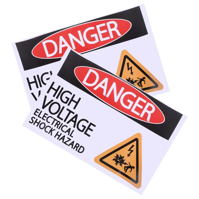 6 SHEETS HIGH Voltage Electrical Box Warning Sticker Peel and Label £13 ...