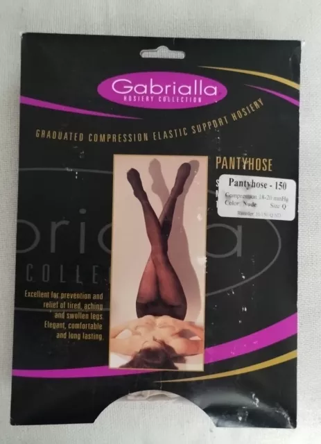 Gabrialla Pantyhose 150 Compression 18-20 mmHg Sz Queen Q Color Nude Support