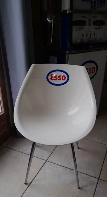 Chaise ESSO STATION SERVICE FORME GOUTTE HUILE GARAGE VINTAGE 1990