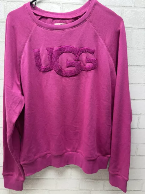 NEW 100% UGG Women's Madeline Fuzzy Logo Sweatshirt Soft Cozy Crew Neck Sweater