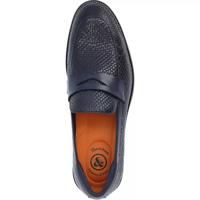 THOMAS & VINE Mens Leather Slip-On Woven Loafers Shoes BHFO 6779 $67.75 ...