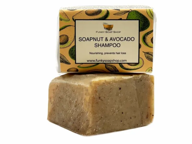 1 Pieza Soapnut Y Aguacate Aceite Barra de Champú 100% Natural Artesanal 65g