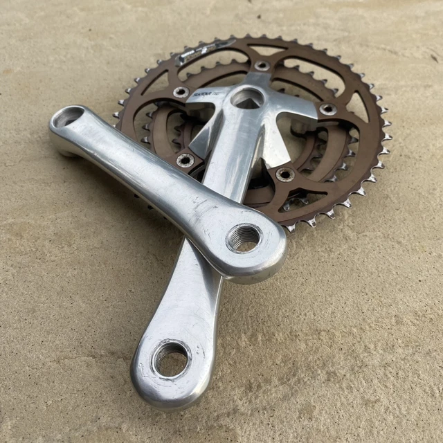 Suntour XC Pro Kurbelset 175mm Triple 110 BCD Kurbelsatz MTB 1990er Bronze Retro