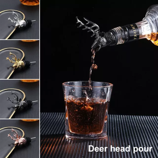 Unique Stag Deer Head Wine Pourer Wine Aerators Bar Tools Bottle Stoppers