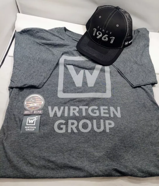 Wirtgen Machinery Black 1961 Hat & Sticker XL Shirt Oilfield  Construction  P189