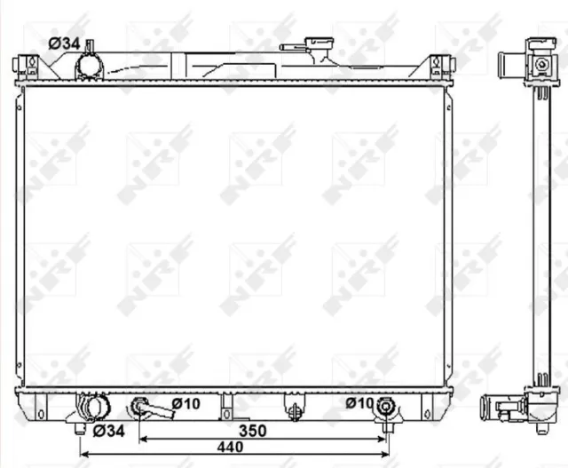 NRF Radiateur du moteur pour SUZUKI Grand Vitara II SUV (JT, TE, TD) 53037