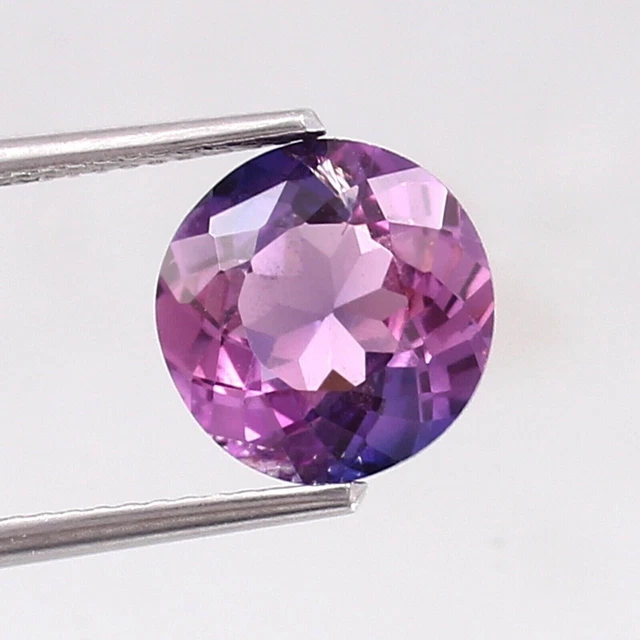 Naturel 11.65 CT Ceylan Bleuet Bleu Violet Saphir Rond Pierre Précieuse 12x12 MM