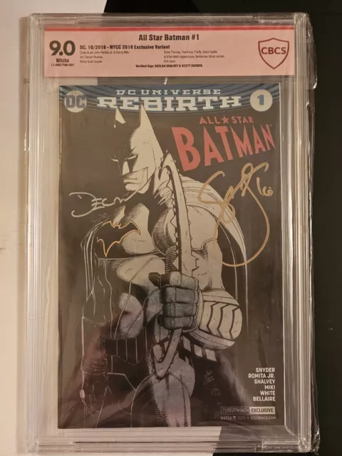 All Star Batman #1 Signed By Scott Snyder And Declan Shalvey CBCS 9.0