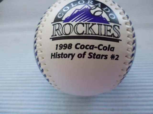 3 Pezzi Coca Cola Colorado Rockies 1998 Baseball Con Autografi Stampati 3