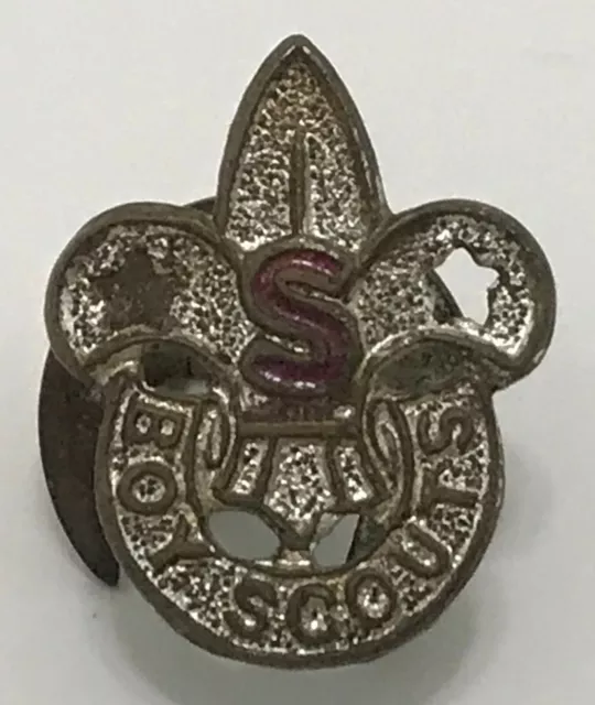 1950's UNITED KINGDOM / UK SCOUTS - SENIOR SCOUT (SS) METAL LAPEL BADGE (A)