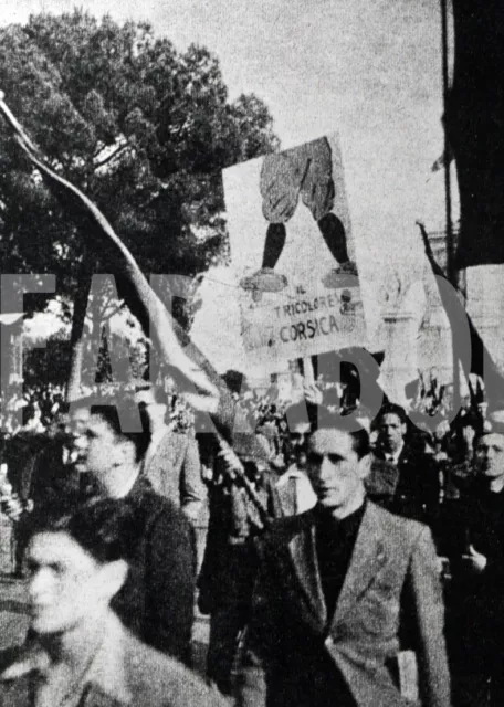 Foto vintage de archivio Manifestación Contra La Francia, impresión 24 X 18CM