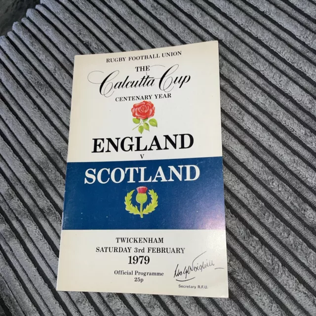 1979 England V Scotland 5 Nations Calcutta Cup International Rugby Programme Vgc