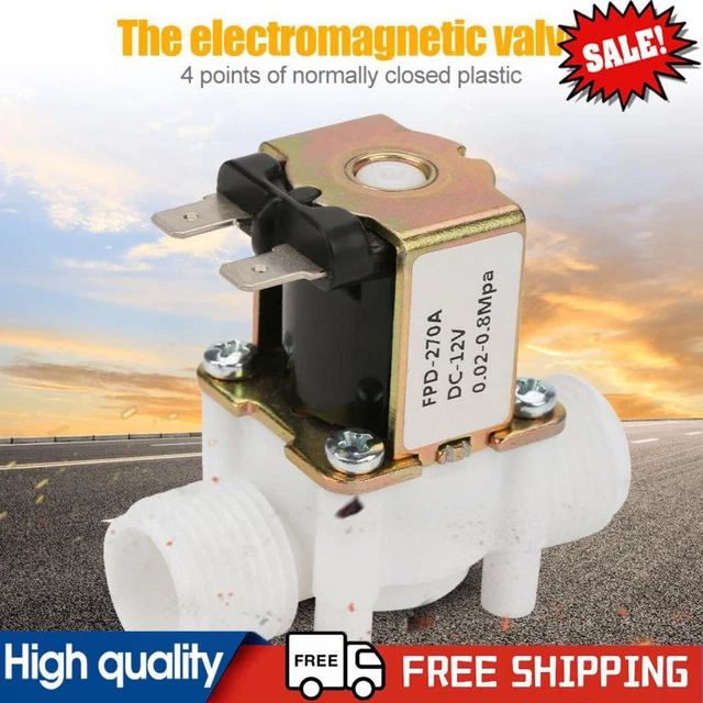 DC 12V Water Solenoid Valve Durable 0.02-0.8mpa for Garden Sprinkler Irrigation