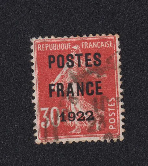 Timbre France Préoblitéré N° 38 préo 38 30 c Semeuse Poste France 1922 020104 ❤️