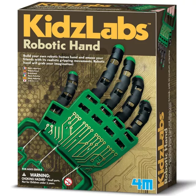 Science Experiment Kit Toy For Girls Boys Build Your Own Robotic Hand Age 8+