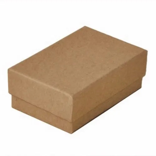 100 Kraft Brown Cotton Filled Jewelry Packaging Gift Boxes 2 5/8" x 1 1/2" x 1"