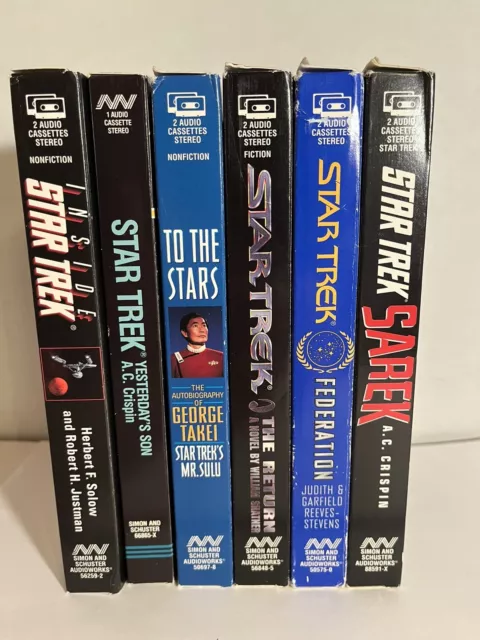 Star Trek Audio Cassette Simon & Schuster Lot of 6 Books on Tape