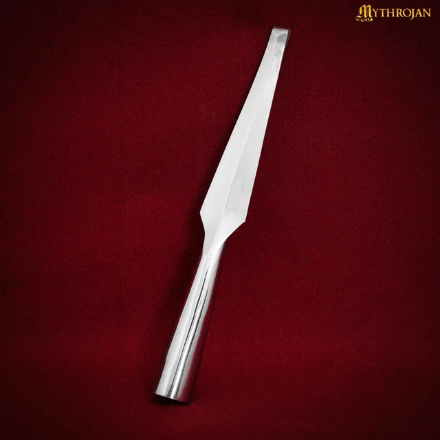 Medieval Hand Forged Iron Spearhead Viking Head SCA HEMA Combat Blunt 3
