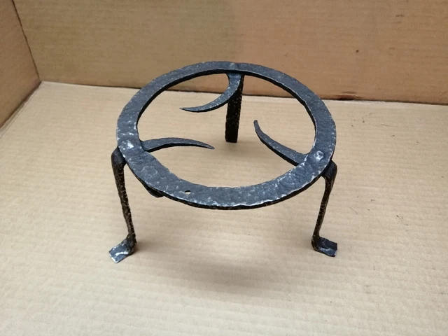 Vintage Antique Hand Forged Stand For Fireplace Hearth Wrought Iron.
