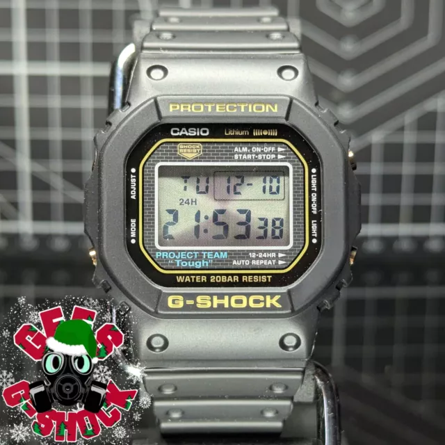 CASIO G SHOCK DW 5000 35th Anniv Screwback Black Gold Limited Square DW 5035D 1B 292.00 PicClick UK