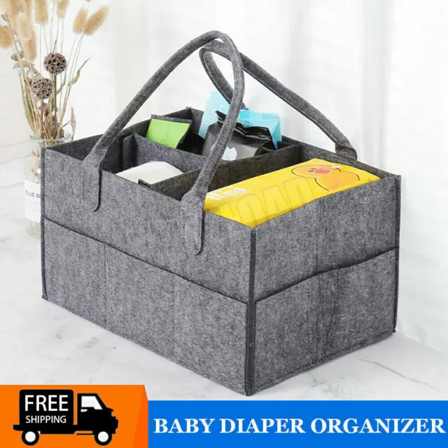 Baby Diaper Nappy Mummy Changing Bag Caddy Organizer Felt Storage Carrier Bag AU