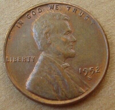 Uncirculated 1952-S San Francisco Mint Copper Lincoln Wheat Cent Penny