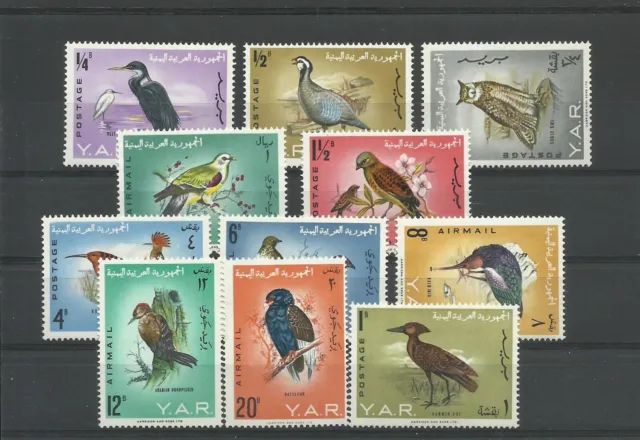 Yemen Arab Republic 1965 Birds Full Set Mnh