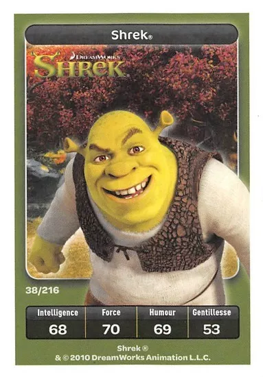 Card Carrefour Dreamworks N°3/216 - Shrek