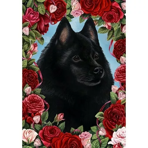 Roses House Flag - Schipperke 19101