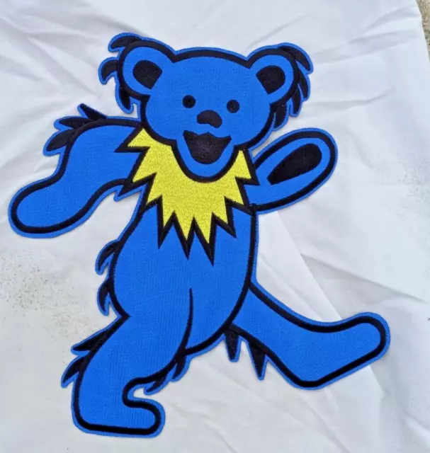 The Grateful Dead  Blue Dancing Bear Embroidered  Large 11.4" x 11.8" Back Patch