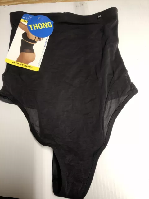 SLIMSHAPER HI-WAIST THONG Size M Extra Firm By Miracle Brands