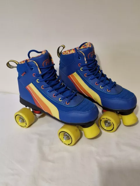 Rio Roller SFR Quad Roller Skates Blue Red Yellow UK Size 5 EU 38.