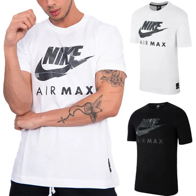 NIKE AIR MAX Mens T Shirt Athletic Cut Cotton Crew Neck Summer Retro Casual Tee