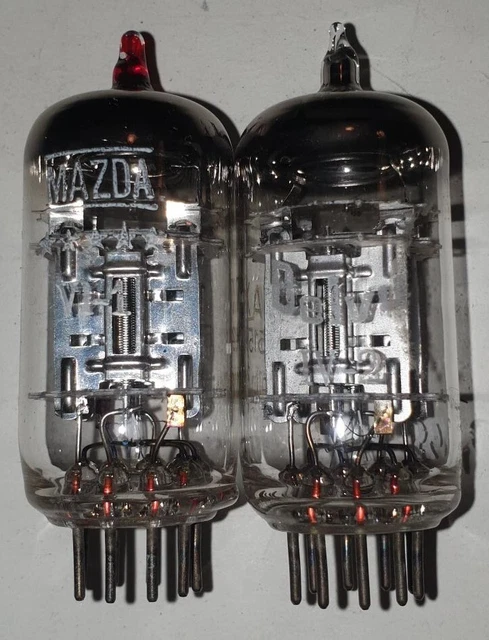 Lot De 2 Tubes 12AX7S (plaque Argent, Triple Mica) Pour Ampli, D’occasion Mais En Forme