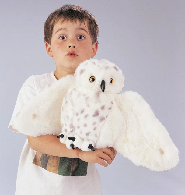 NEW PLUSH SOFT TOY Folkmanis 2236 Snowy Owl Full Hand Puppet with