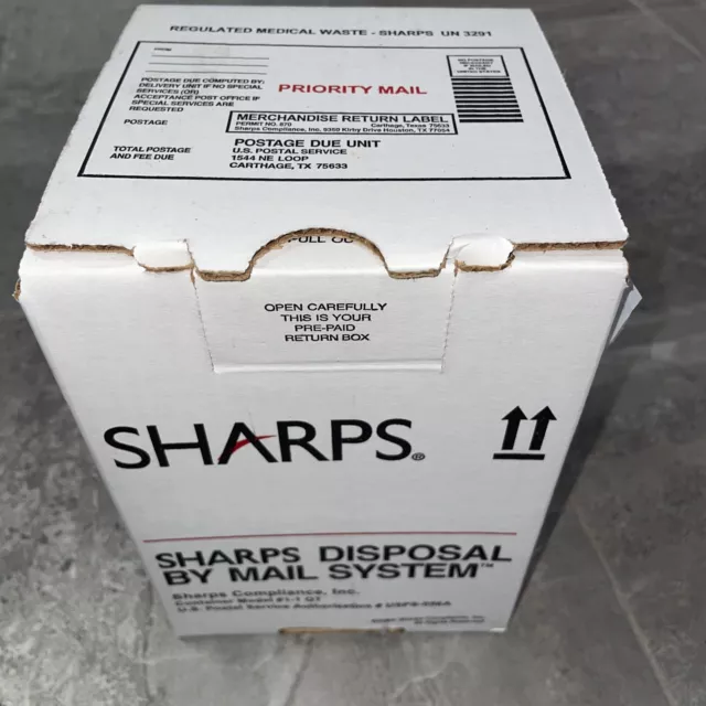 Sharps Compliance Disposal by Mail System Model# 1-1 QT NEW IN BOX